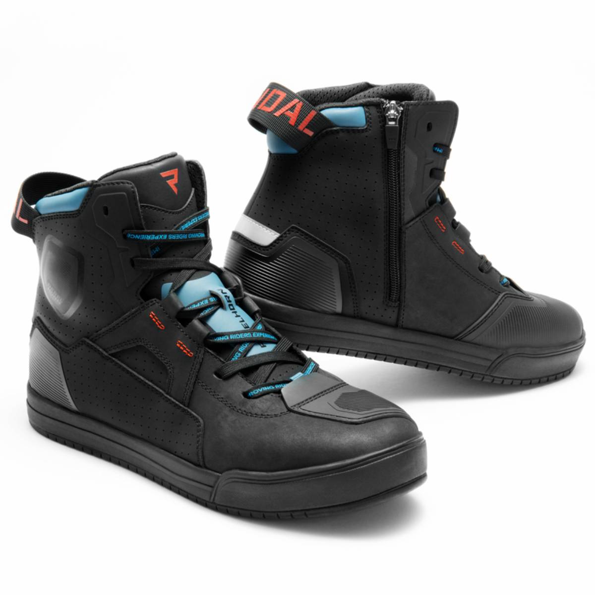 Bottes De Moto Rebelhorn Vandal II - Cuir Et Microfibre, Protection Cheville/talons - Style Urbain, Confortables, Fermeture éclair